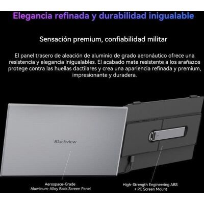 Écran PC Blackview SCM6 14" IPS Full HD 60Hz Ultrafin Haut-parleurs USB-C TÜV Aluminium - Publicité Écran PC Blackview SCM6 14" IPS Full HD 60Hz Ultrafin Haut-parleurs USB-C TÜV Aluminium - Publicité