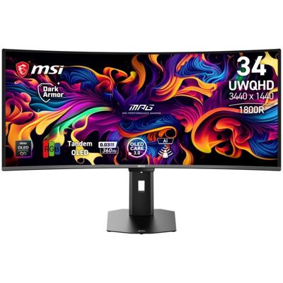 Écran PC MSI MPG 341CQR QD-OLED X36 34" Ultra Wide QHD 360Hz QD-OLED Courbe Adaptive-Sync 0,03 ms - Publicité Écran PC MSI MPG 341CQR QD-OLED X36 34" Ultra Wide QHD 360Hz QD-OLED Courbe Adaptive-Sync 0,03 ms - Publicité
