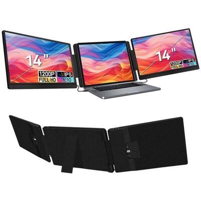 Ecran PC FOPO S7 14" Full HD IPS Double USB-C Mini HDMI Pliant - Publicité Ecran PC FOPO S7 14" Full HD IPS Double USB-C Mini HDMI Pliant - Publicité