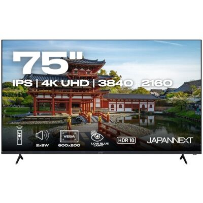 Écran PC JAPANNEXT JN-IPS7500UHDR-U 75" Ultra HD 4K 60Hz IPS HDR G-Sync FreeSync 14ms - Publicité Écran PC JAPANNEXT JN-IPS7500UHDR-U 75" Ultra HD 4K 60Hz IPS HDR G-Sync FreeSync 14ms - Publicité