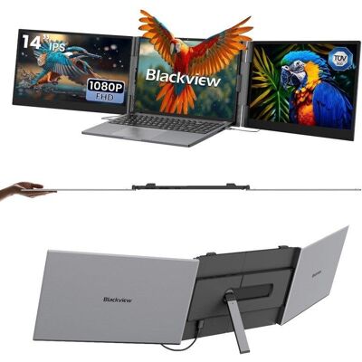 Écran PC Blackview DCM6 Pro 14" Full HD 60Hz IPS Ultra Fin USB-C Haut-parleur - Publicité Écran PC Blackview DCM6 Pro 14" Full HD 60Hz IPS Ultra Fin USB-C Haut-parleur - Publicité