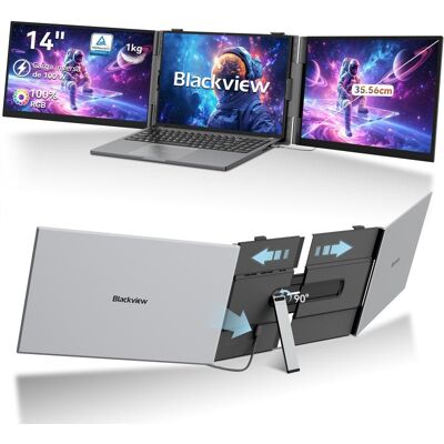 Écran PC Blackview DCM6 Pro 14" Full HD 60Hz IPS Ultra Fin USB-C Haut-parleur - Publicité Écran PC Blackview DCM6 Pro 14" Full HD 60Hz IPS Ultra Fin USB-C Haut-parleur - Publicité