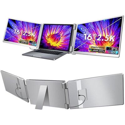 Écran PC FOPO S5 16" Full HD+ 60Hz IPS Double Écran USB-C Mini HDMI Pliable - Publicité Écran PC FOPO S5 16" Full HD+ 60Hz IPS Double Écran USB-C Mini HDMI Pliable - Publicité