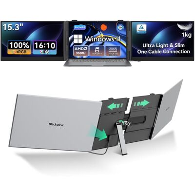 Écran PC Blackview DCM8 Pro 15,3" Full HD 60Hz IPS USB-C Carga Inverse 100W - Publicité Écran PC Blackview DCM8 Pro 15,3" Full HD 60Hz IPS USB-C Carga Inverse 100W - Publicité