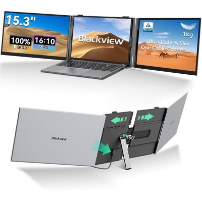 Ecran PC Blackview DCM8 Pro 15,3" FullHD 60Hz IPS Ultraléger USB-C Haut-parleur - Publicité Ecran PC Blackview DCM8 Pro 15,3" FullHD 60Hz IPS Ultraléger USB-C Haut-parleur - Publicité