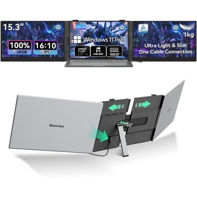 Écran PC Blackview DCM8 Pro 15,3" Full HD 60Hz IPS USB-C Charge Inverse 100W - Publicité Écran PC Blackview DCM8 Pro 15,3" Full HD 60Hz IPS USB-C Charge Inverse 100W - Publicité