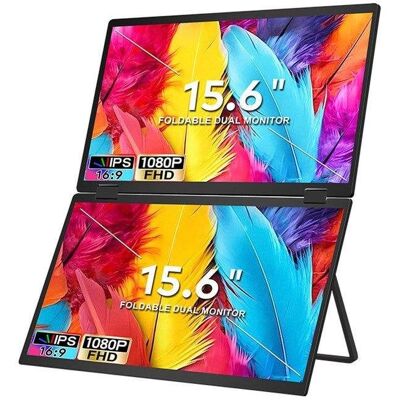 Écran PC FOPO T01 15,6" Full HD 60Hz IPS Double USB-C Mini HDMI Portable Pliable - Publicité Écran PC FOPO T01 15,6" Full HD 60Hz IPS Double USB-C Mini HDMI Portable Pliable - Publicité