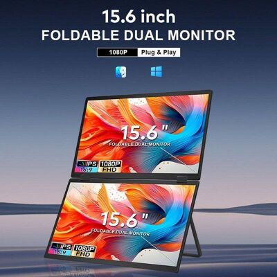 Écran PC FOPO T01 15,6" Full HD 60Hz IPS Double USB-C Mini HDMI Portable Pliable - Publicité Écran PC FOPO T01 15,6" Full HD 60Hz IPS Double USB-C Mini HDMI Portable Pliable - Publicité