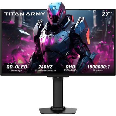 Écran PC Titan Army G2785s 26,5'' QHD 240Hz QD-OLED HDR10 FreeSync 0,03ms - Publicité Écran PC Titan Army G2785s 26,5'' QHD 240Hz QD-OLED HDR10 FreeSync 0,03ms - Publicité