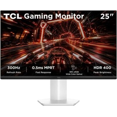 Écran PC TCL P1 25P1AD 25" Full HD 300Hz IPS FreeSync Premium HDR400 Blanc 0,5ms - Publicité Écran PC TCL P1 25P1AD 25" Full HD 300Hz IPS FreeSync Premium HDR400 Blanc 0,5ms - Publicité