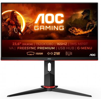 AOC G2 C24G2U/BK écran plat de PC 59,9 cm (23.6") 1920 x 1080 pixels Full HD LED Noir, Rouge - Publicité AOC G2 C24G2U/BK écran plat de PC 59,9 cm (23.6") 1920 x 1080 pixels Full HD LED Noir, Rouge - Publicité