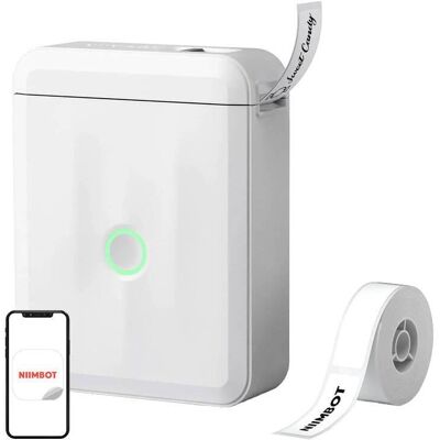 Imprimante thermique Bluetooth Niimbot D110M portable blanche avec batterie rechargeable - Publicité Imprimante thermique Bluetooth Niimbot D110M portable blanche avec batterie rechargeable - Publicité