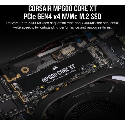 SSD Corsair MP600 CORE XT 1 To 5800 Mo/s M.2 PCIe 4.0 Gen 4 QLC 3D NAND - Publicité SSD Corsair MP600 CORE XT 1 To 5800 Mo/s M.2 PCIe 4.0 Gen 4 QLC 3D NAND - Publicité