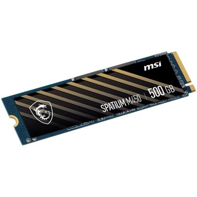 SSD MSI Spatium M450 500GB PCIe 4.0 NVMe 3000 MB/s - Publicité SSD MSI Spatium M450 500GB PCIe 4.0 NVMe 3000 MB/s - Publicité