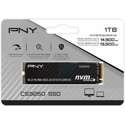 Disco Duro PNY CS3250 1TB M.2 SSD PCIe 5.0 14900MB/s - Publicité Disco Duro PNY CS3250 1TB M.2 SSD PCIe 5.0 14900MB/s - Publicité
