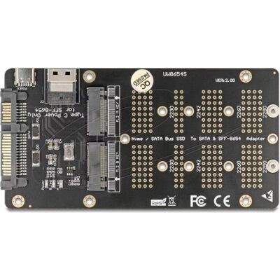 Adaptateur M.2 Delock pour SSD PCIe et SATA avec ports USB-C - Publicité Adaptateur M.2 Delock pour SSD PCIe et SATA avec ports USB-C - Publicité