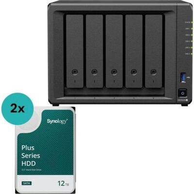 Disque dur interne NAS Synology 24TB SATA 3,5 DS1525+ bundle 2x12TB - Publicité Disque dur interne NAS Synology 24TB SATA 3,5 DS1525+ bundle 2x12TB - Publicité
