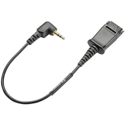 Câble adaptateur Plantronics jack 2,5 mm vers QD - Publicité Câble adaptateur Plantronics jack 2,5 mm vers QD - Publicité
