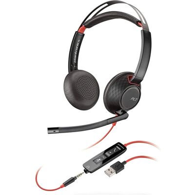 Casque pour centre d'appels USB Poly Blackwire 5220 - Publicité Casque pour centre d'appels USB Poly Blackwire 5220 - Publicité