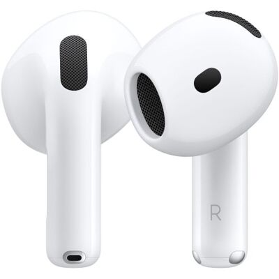 Auriculaires Apple AirPods 4 sans fil Bluetooth 5.3 True Wireless, audio spatial, IP54, blanc - Publicité Auriculaires Apple AirPods 4 sans fil Bluetooth 5.3 True Wireless, audio spatial, IP54, blanc - Publicité