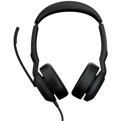 Casque Jabra Evolve2 50 filaire et Bluetooth avec ANC, micro, Teams, noir - Publicité Casque Jabra Evolve2 50 filaire et Bluetooth avec ANC, micro, Teams, noir - Publicité