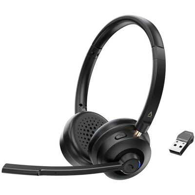 Casque Creative Chat Wireless sans fil Bluetooth avec réduction de bruit, micro et USB-C noir - Publicité Casque Creative Chat Wireless sans fil Bluetooth avec réduction de bruit, micro et USB-C noir - Publicité