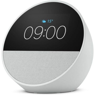 Haut-parleurs Amazon Echo Spot Blanc avec Alexa, Wi-Fi, 2,1W, écran tactile - Publicité Haut-parleurs Amazon Echo Spot Blanc avec Alexa, Wi-Fi, 2,1W, écran tactile - Publicité