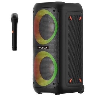 Altavoces Celly Party Inalámbricos Bluetooth 40W avec micro et LED - Publicité Altavoces Celly Party Inalámbricos Bluetooth 40W avec micro et LED - Publicité