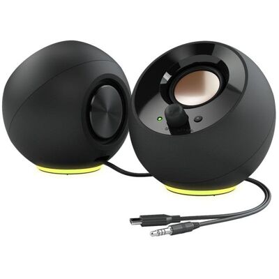 Haut-parleurs Creative PC Filaire USB-C 4,4 W avec éclairage RGB - Publicité Haut-parleurs Creative PC Filaire USB-C 4,4 W avec éclairage RGB - Publicité