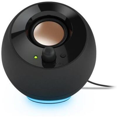 Haut-parleurs Creative PC Filaire USB-C 4,4 W avec éclairage RGB - Publicité Haut-parleurs Creative PC Filaire USB-C 4,4 W avec éclairage RGB - Publicité
