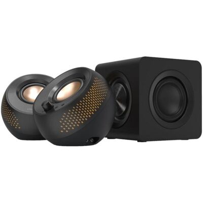 Altavoces Creative 2.1 Bluetooth 60W avec subwoofer et port USB - Publicité Altavoces Creative 2.1 Bluetooth 60W avec subwoofer et port USB - Publicité