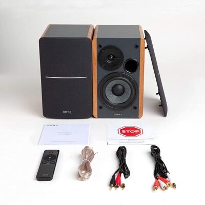 Enceintes Edifier R1280TS avec sortie subwoofer - Publicité Enceintes Edifier R1280TS avec sortie subwoofer - Publicité