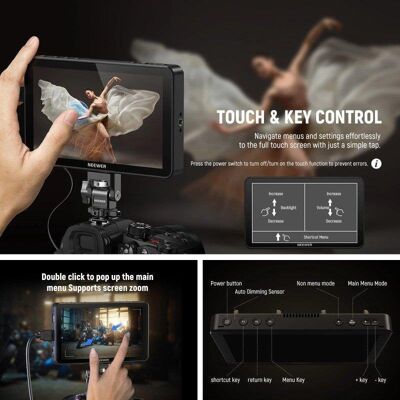 Moniteur de Camera Neewer F700 7 pouces IPS 2000 nits - Publicité Moniteur de Camera Neewer F700 7 pouces IPS 2000 nits - Publicité