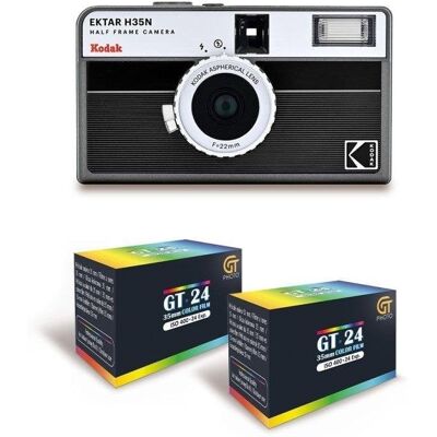 Appareil Photo Compact Agfaphoto Kodak Ektar H35n 35mm Objectif 22 mm F8 Flash Film Inclus - Publicité Appareil Photo Compact Agfaphoto Kodak Ektar H35n 35mm Objectif 22 mm F8 Flash Film Inclus - Publicité