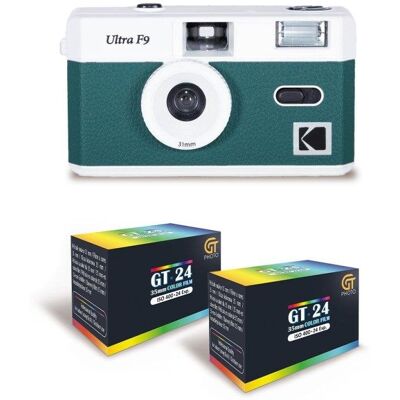 Appareil photo Agfaphoto Ultra F9 Vert Objectif 31mm F/9 Flash + 2 Films 24 poses - Publicité Appareil photo Agfaphoto Ultra F9 Vert Objectif 31mm F/9 Flash + 2 Films 24 poses - Publicité