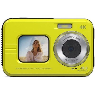 Caméra Compacte Nobrand 8MP Zoom 16x USB Double Écran Jaune - Publicité Caméra Compacte Nobrand 8MP Zoom 16x USB Double Écran Jaune - Publicité