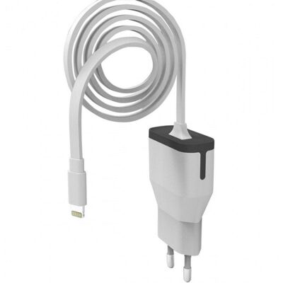 Chargeur Muvit Blanc Lightning MFi 2.4A - Chargeur Murale - Publicité Chargeur Muvit Blanc Lightning MFi 2.4A - Chargeur Murale - Publicité