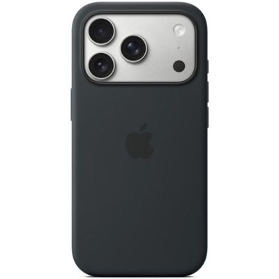 Coque en silicone MagSafe Noir pour iPhone 17 Pro (Apple MGFK4ZM/A) - Publicité Coque en silicone MagSafe Noir pour iPhone 17 Pro (Apple MGFK4ZM/A) - Publicité