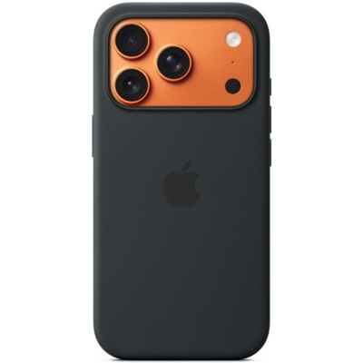 Coque en silicone MagSafe Noir pour iPhone 17 Pro (Apple MGFK4ZM/A) - Publicité Coque en silicone MagSafe Noir pour iPhone 17 Pro (Apple MGFK4ZM/A) - Publicité