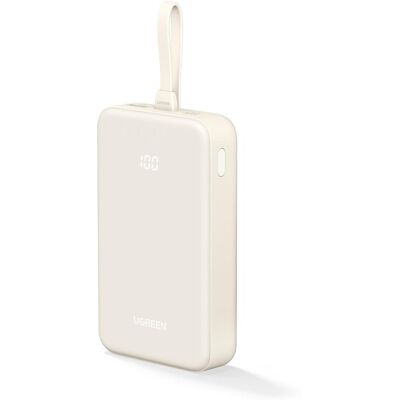 Power Bank Ugreen PB505 20000mAh - Avec Câble Intégré - Publicité Power Bank Ugreen PB505 20000mAh - Avec Câble Intégré - Publicité