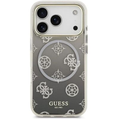 Coque pour mobile Guess PC+TPU MagSafe Pivoine Noire Brillante pour iPhone 17 Pro Max - Publicité Coque pour mobile Guess PC+TPU MagSafe Pivoine Noire Brillante pour iPhone 17 Pro Max - Publicité