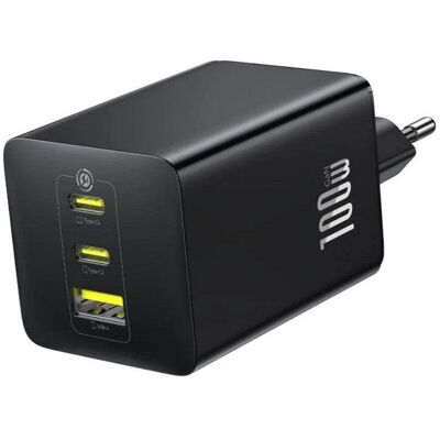 Chargeur Rapide Baseus EnerFill FE11 100W 2C+U EU Noir Cosmique - Publicité Chargeur Rapide Baseus EnerFill FE11 100W 2C+U EU Noir Cosmique - Publicité