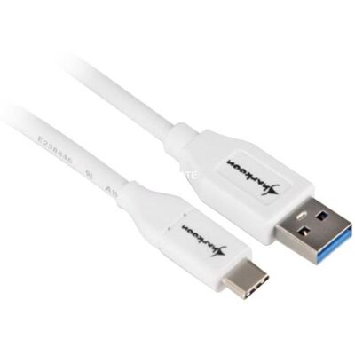 Câble USB Sharkoon - USB-A à USB-C, 0,5m, Blanc - Câble USB - Publicité Câble USB Sharkoon - USB-A à USB-C, 0,5m, Blanc - Câble USB - Publicité
