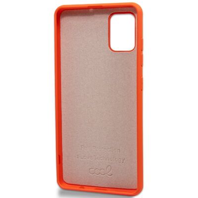Coque en silicone flexible orange pour Samsung Galaxy A51 - Publicité Coque en silicone flexible orange pour Samsung Galaxy A51 - Publicité