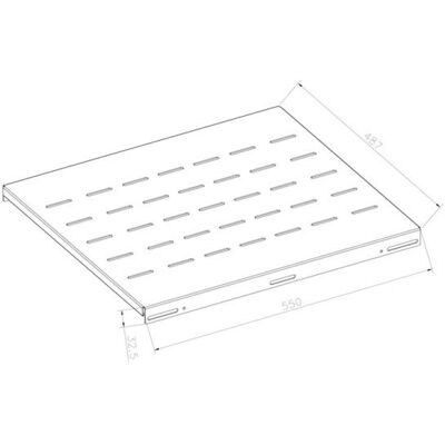 Kimex Plateau Fixe pour Armoire Rack au Sol 19'' 800mm - Publicité Kimex Plateau Fixe pour Armoire Rack au Sol 19'' 800mm - Publicité