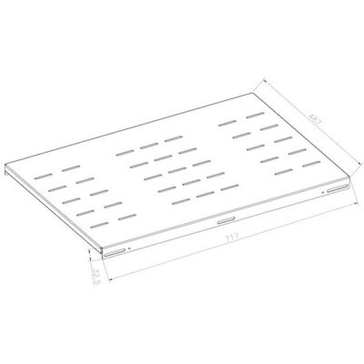 Kimex Plateau Fixe pour Armoire Rack au Sol 19'' 1000mm - Publicité Kimex Plateau Fixe pour Armoire Rack au Sol 19'' 1000mm - Publicité