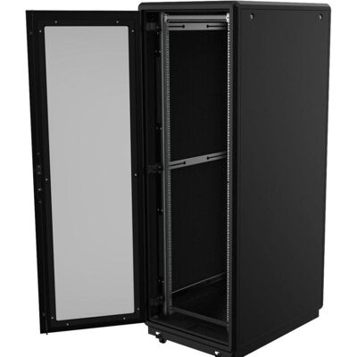 Armoire Rack Lanview RDLAK26U758BL 26U 600x750 mm Porte Verre Noir - Publicité Armoire Rack Lanview RDLAK26U758BL 26U 600x750 mm Porte Verre Noir - Publicité