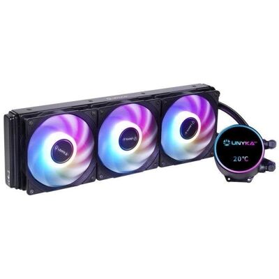 Refrigeración Líquida UNYKAch AquaStorm Neo 360 393mm 3 Ventiladores ARGB Display - Publicité Refrigeración Líquida UNYKAch AquaStorm Neo 360 393mm 3 Ventiladores ARGB Display - Publicité