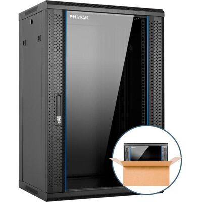 Rack mural 19″ Phasak Pro 18U 600x450 Monté – PHO 2118 - Publicité Rack mural 19″ Phasak Pro 18U 600x450 Monté – PHO 2118 - Publicité