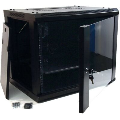 Armoire Murale Rack Powergreen 19" 12U 600x450mm + Thermostat + 2 Ventilateurs + 1 Plateau Fixe - Publicité Armoire Murale Rack Powergreen 19" 12U 600x450mm + Thermostat + 2 Ventilateurs + 1 Plateau Fixe - Publicité